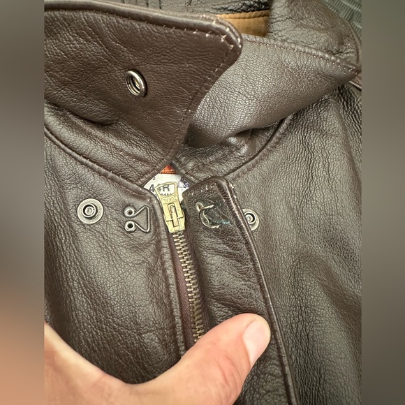 VTG Cooper Type A-2 Flight Pilot Jacket Large 44R US Air Force 100% Goatskin EUC - Picture 7 of 15